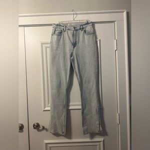 NWOT Abercrombie and Fitch Slim Straight Ultra High Rise with Split Hem